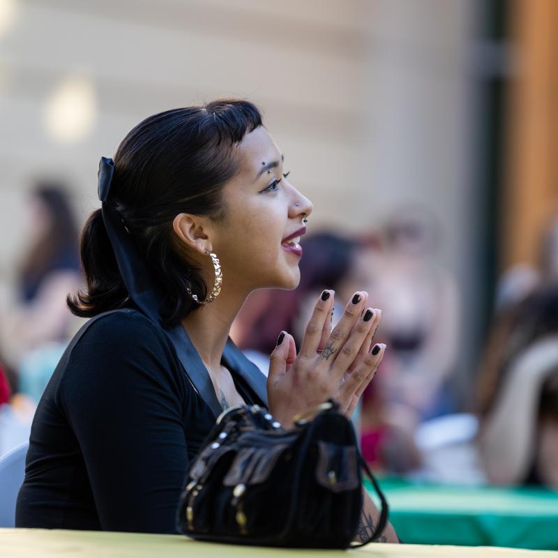 Student looking excited at Culture Night